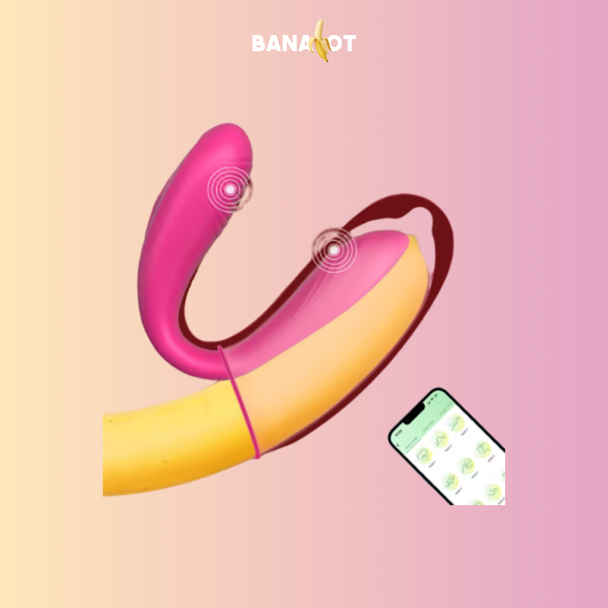 ויברטור זוגי שליטה מרחוק Bananot