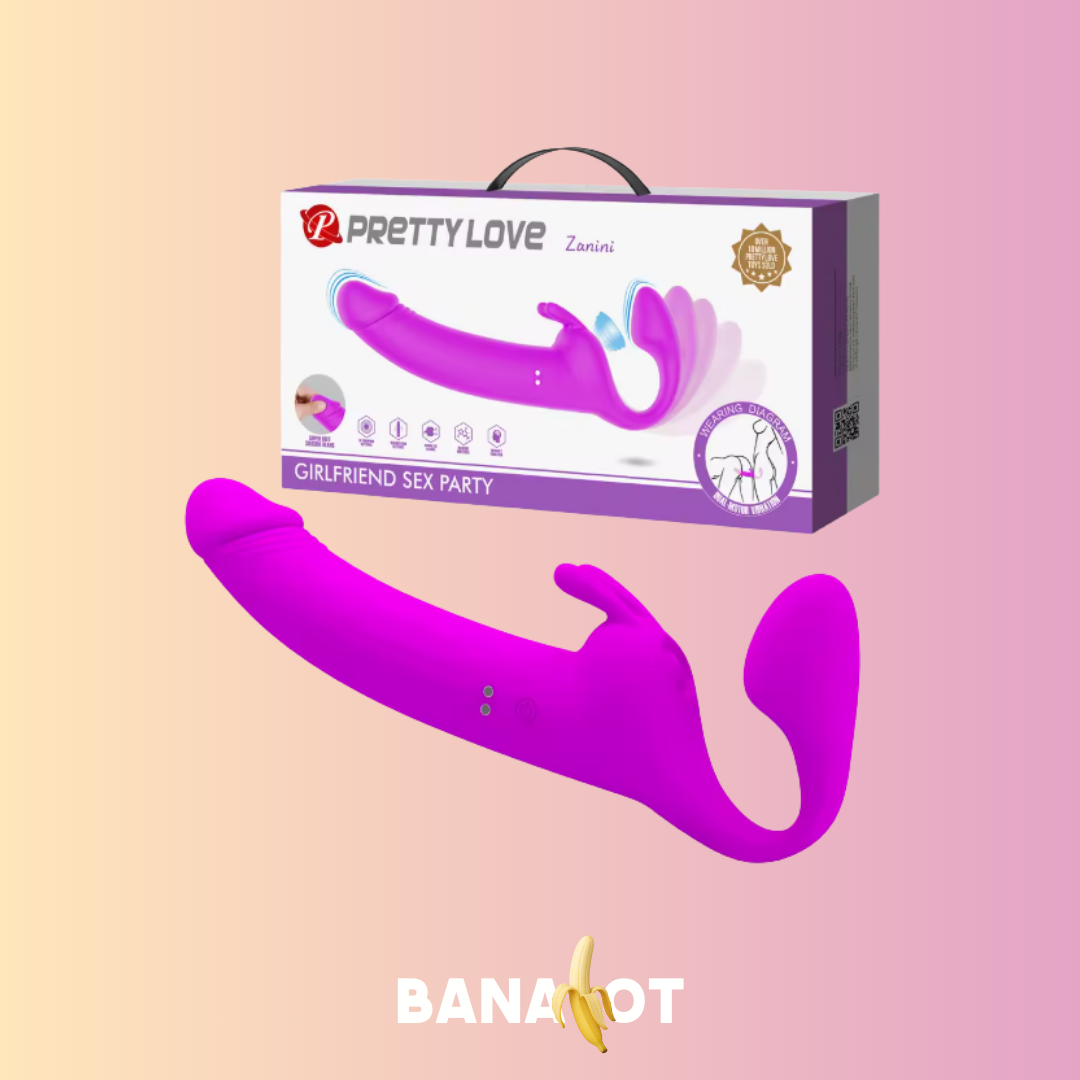 דילדו כפול דו-מנועי רוטט ומפמפם