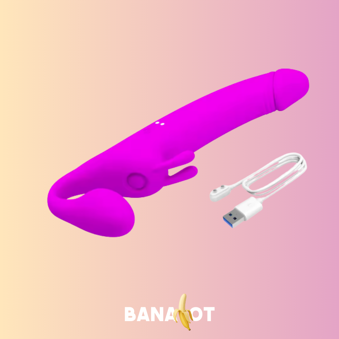 דילדו כפול דו-מנועי רוטט ומפמפם