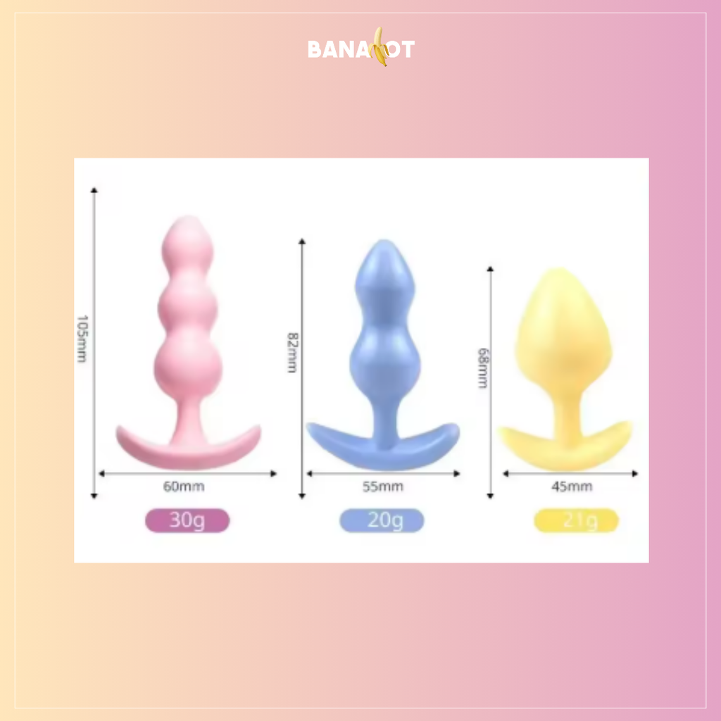 סט 3 פלאגים אנאליים