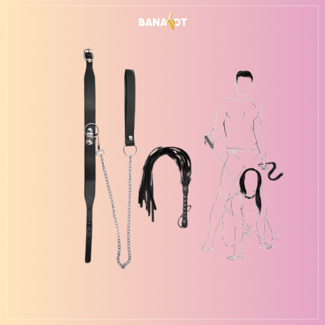 קולר עם רצועה ושוט