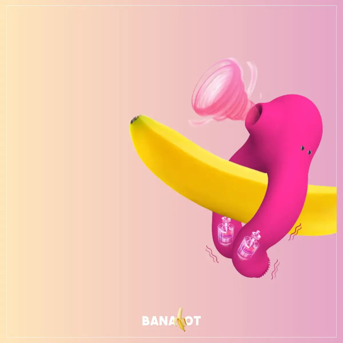 Banana טבעת יניקה זוגי Bananot il