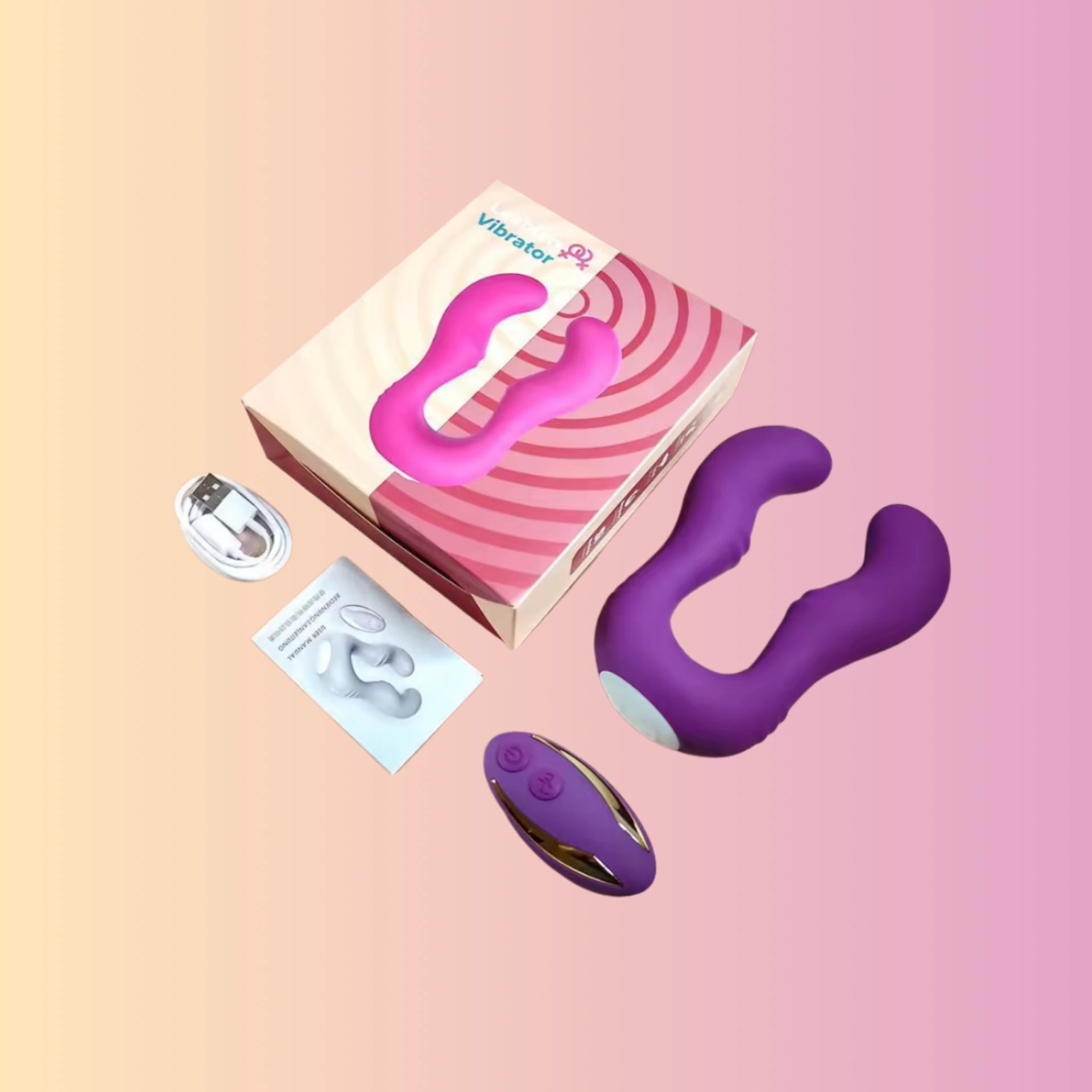 ויברטור חדירה כפולה לנשים Antlers Bananot