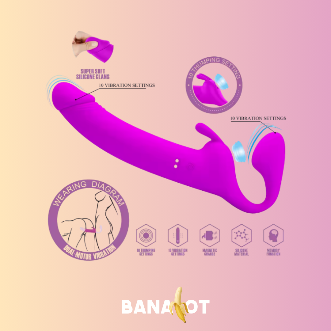 דילדו כפול דו-מנועי רוטט ומפמפם