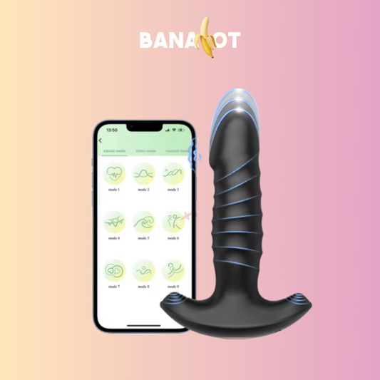 ויברטור אנאלי טלסקופי עם אפליקציה