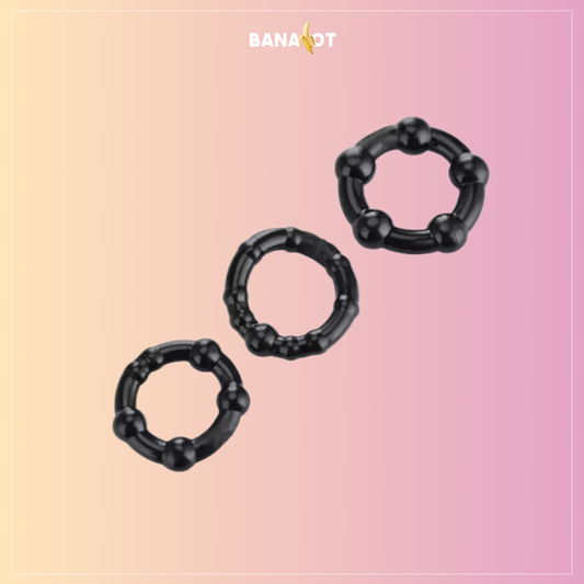 סט 3 טבעות פין לעיכוב שפיכה