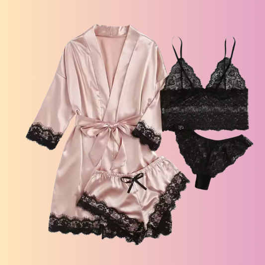 סט פיג'מה סקסי 4 חלקים