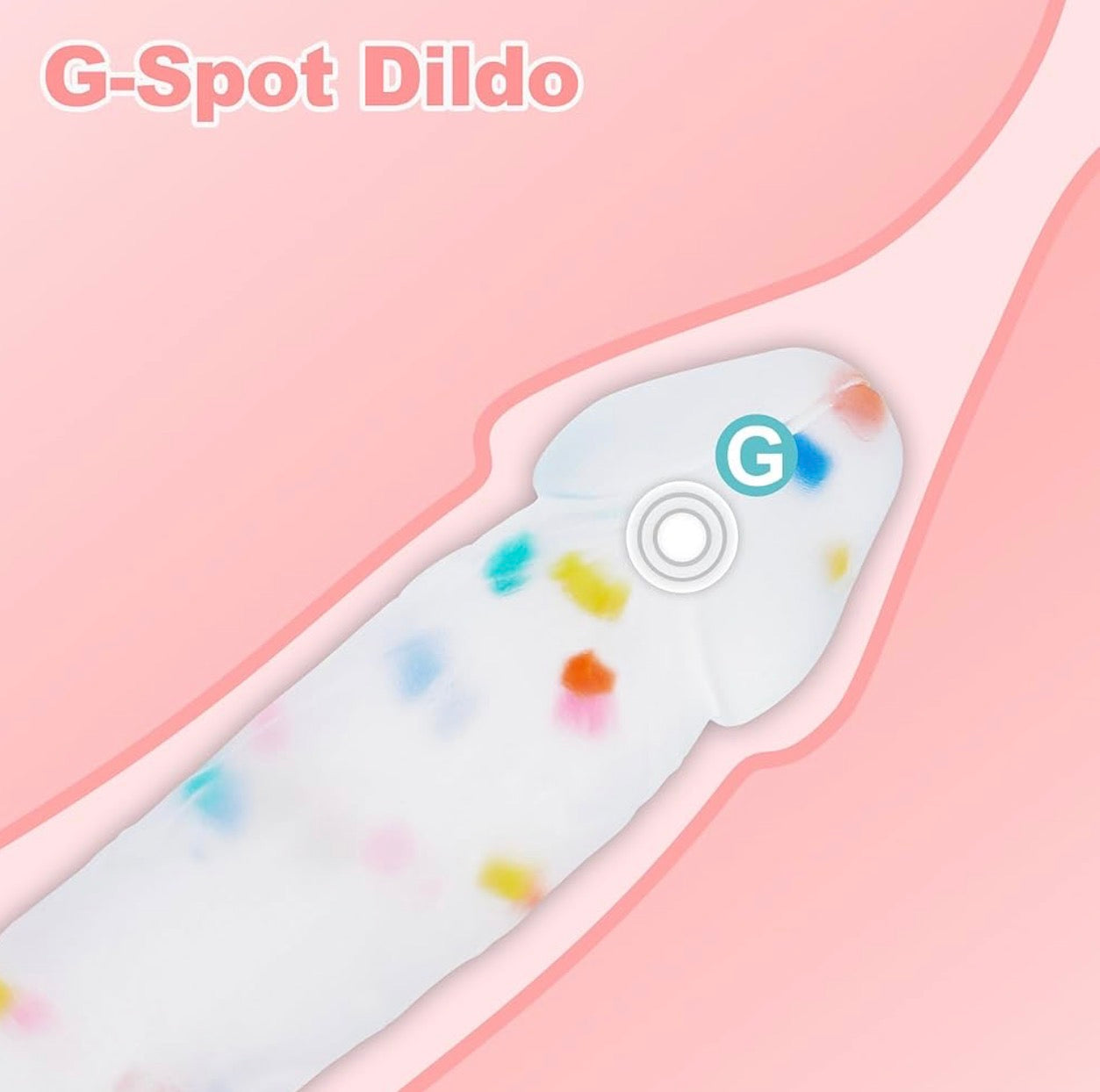 דילדו קונפטי צבעוני קטן למתחילות