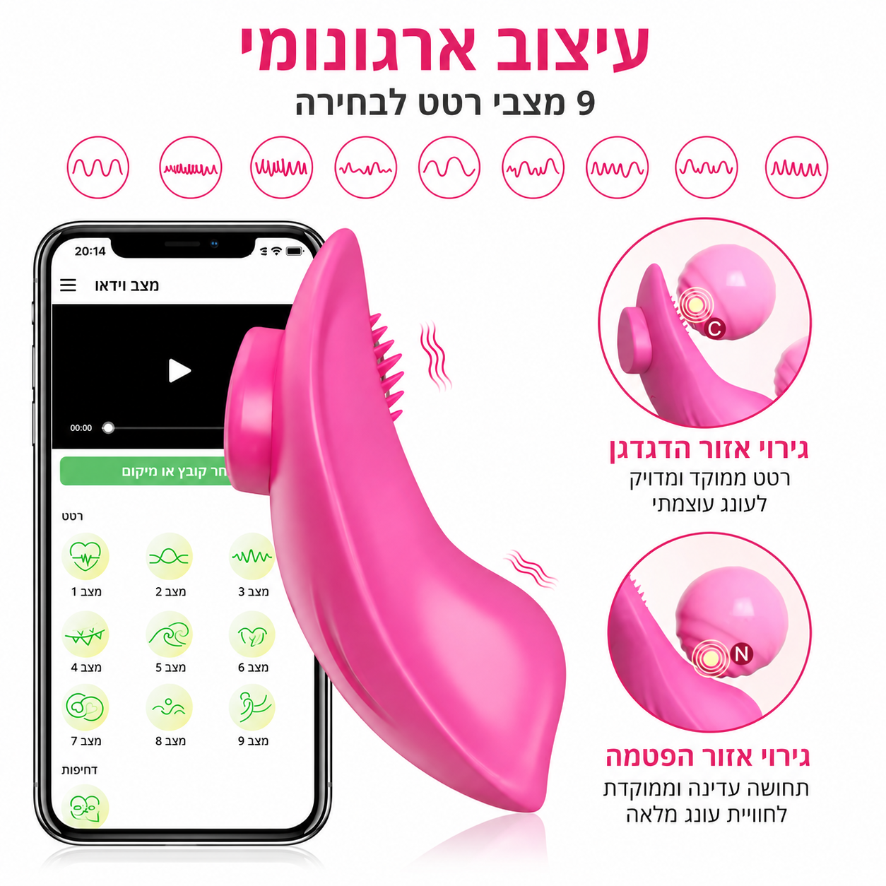 ויברטור לתחתונים בשלט רחוק